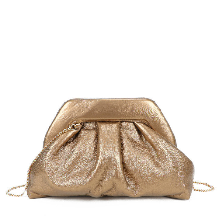 Crossbody bag with shiny fabric