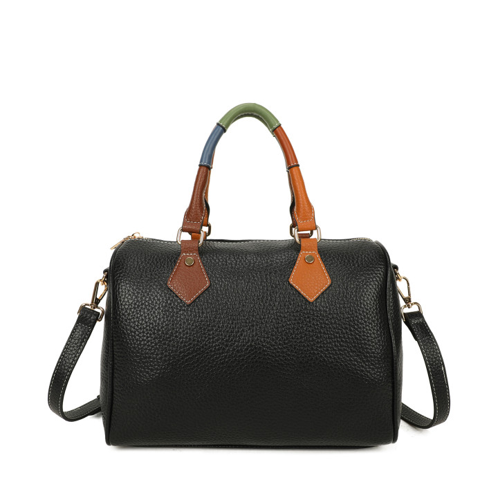 Shopper bag with colorful handle