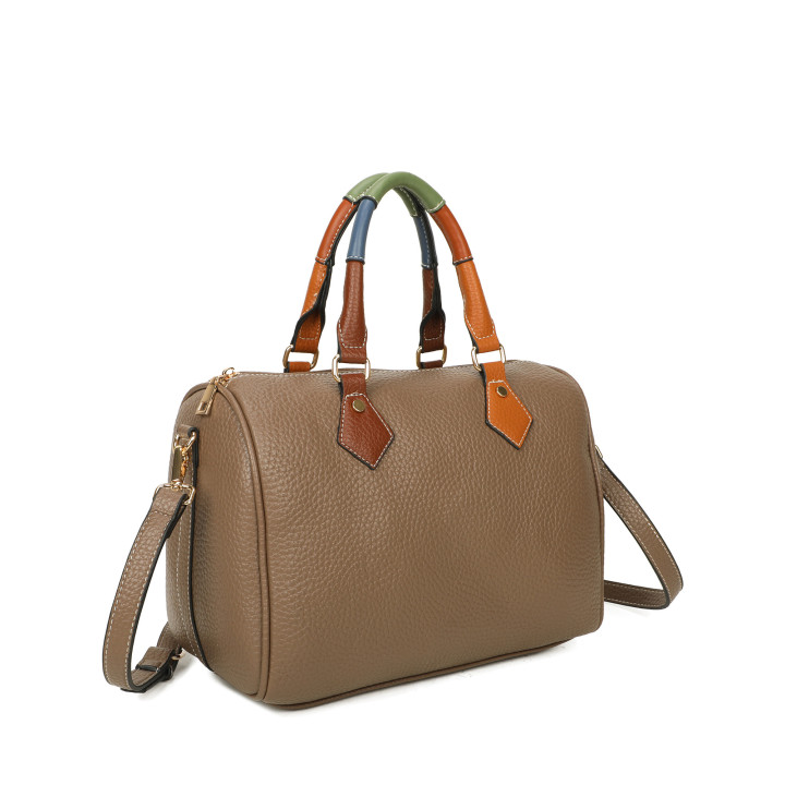 Borsa shopper con manico colorato