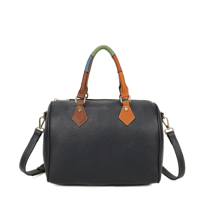 Shopper bag with colorful handle