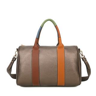 Shopper bag with colorful handle