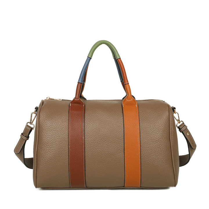 Shopper bag with colorful handle