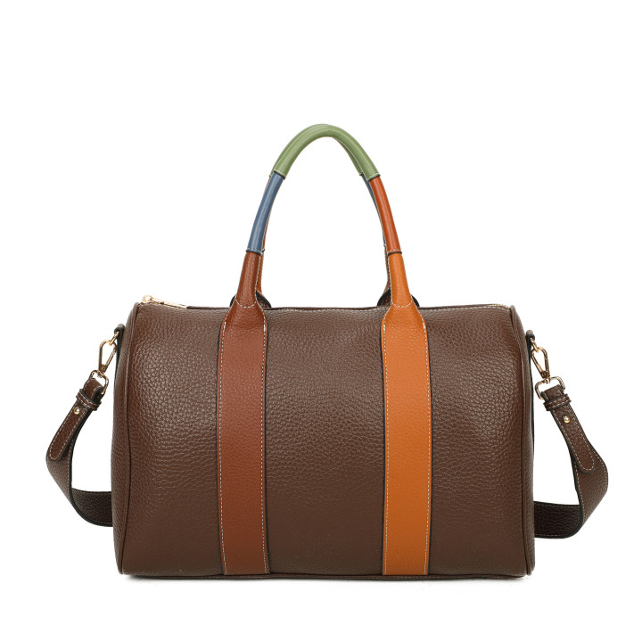 Borsa shopper con manico colorato