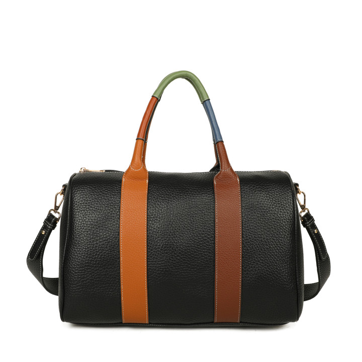 Shopper bag with colorful handle