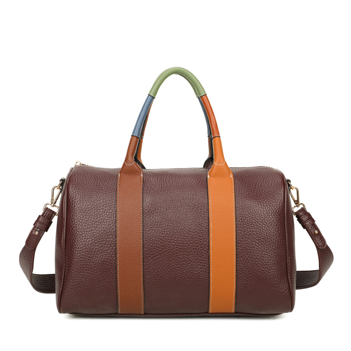 Shopper bag with colorful handle