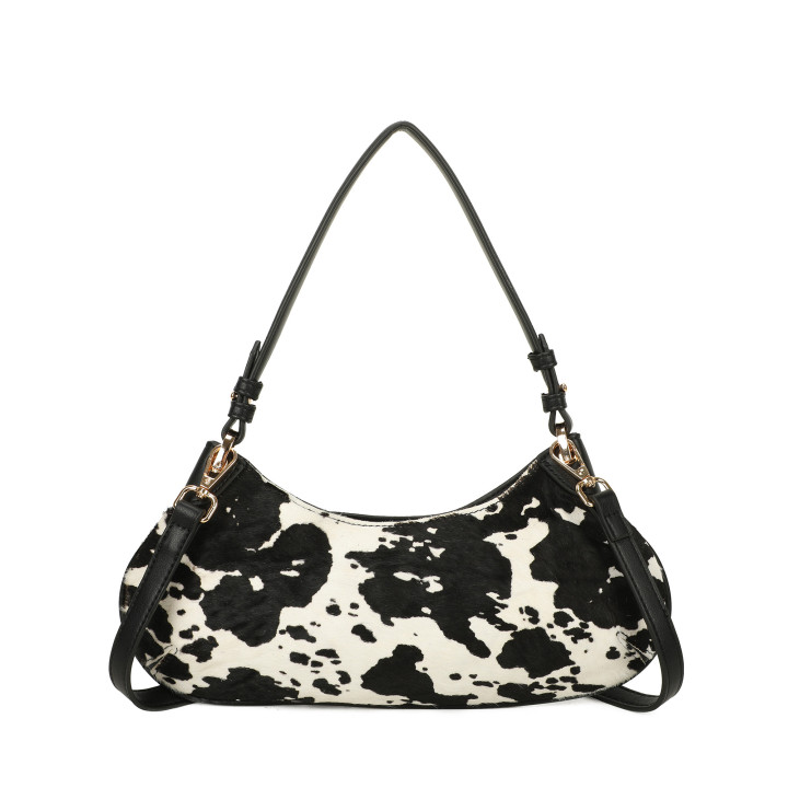 Shoulder bag with animal print