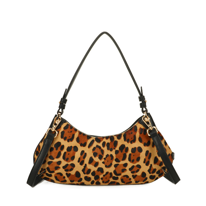 Borsa a spalla con stampa animalier