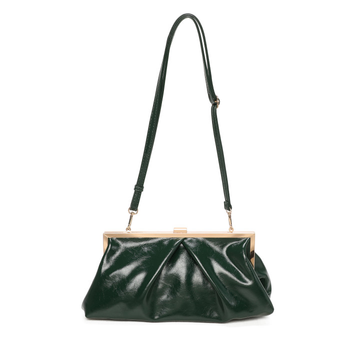 Crossbody bag with shiny fabric