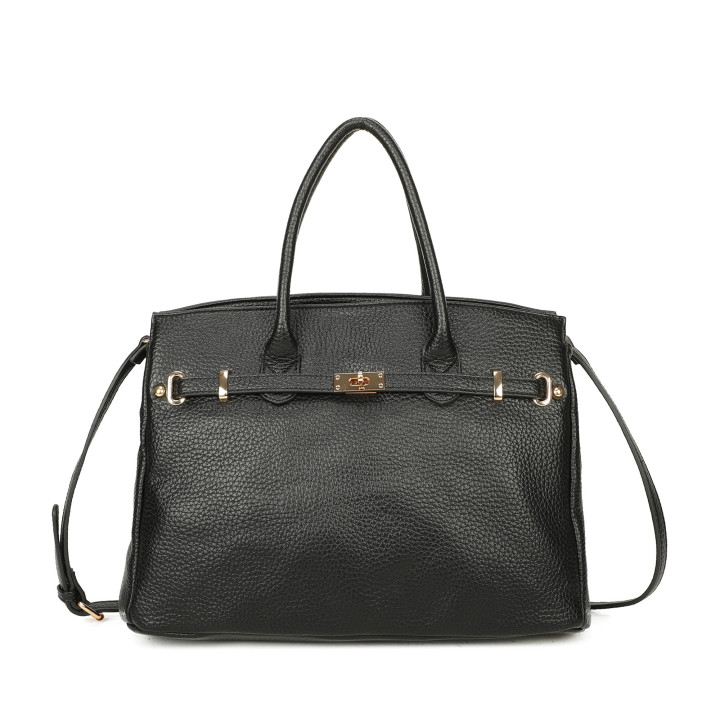 Mala Shopper com detalhes dourados