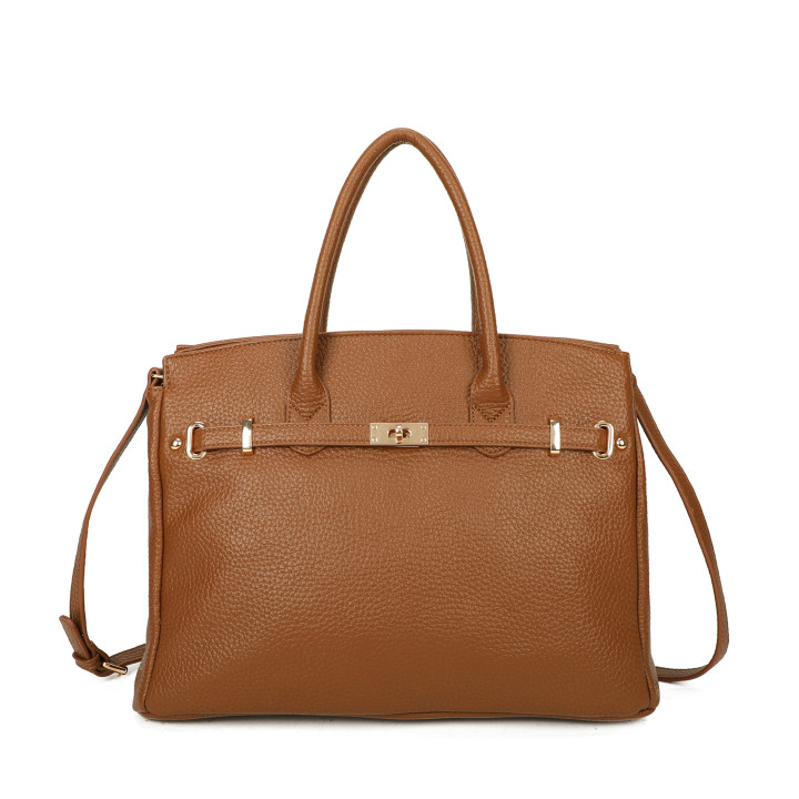 Bolso Shopper con detalles dorados