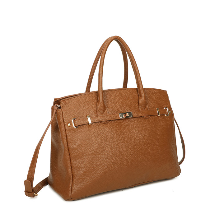 Bolso Shopper con detalles dorados