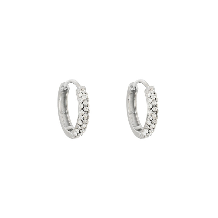 Argolas Delicate aço com zircônias Argolas Delicate aço com zircônias