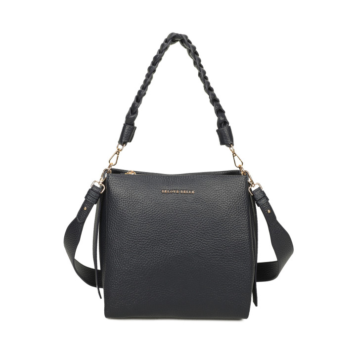 Borsa a spalla con intreccio