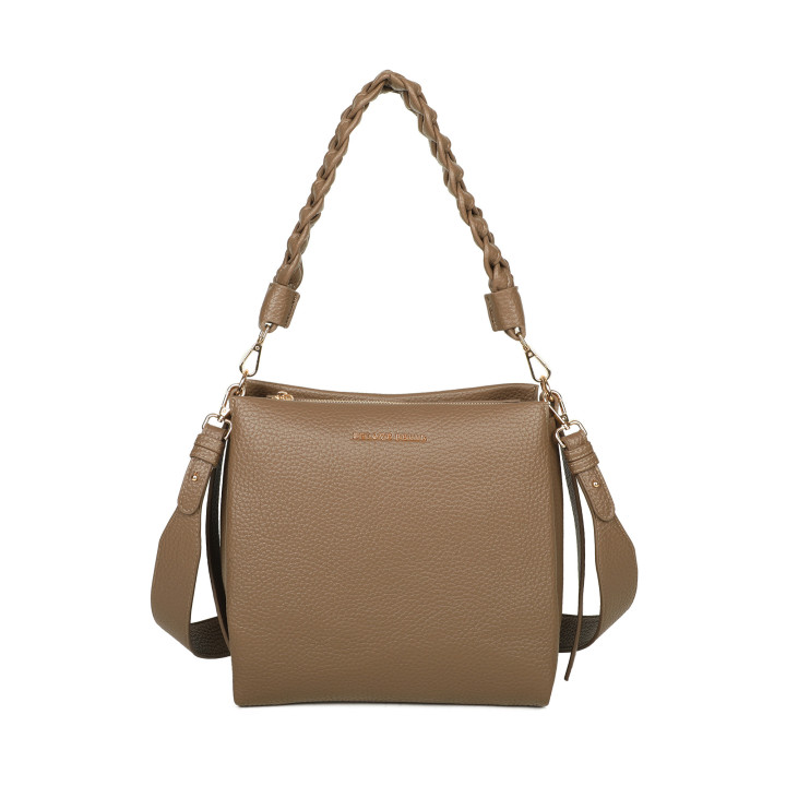 Borsa a spalla con intreccio