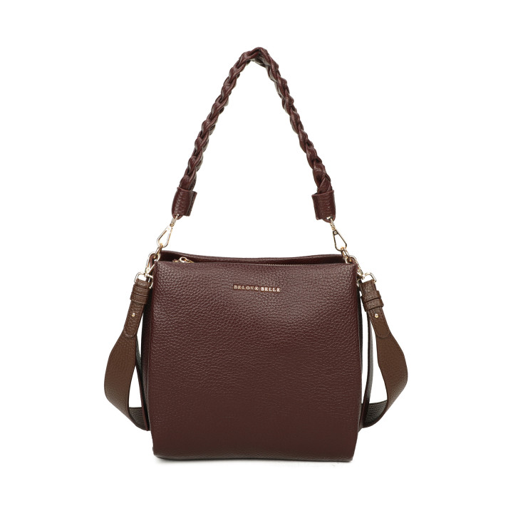 Borsa a spalla con intreccio