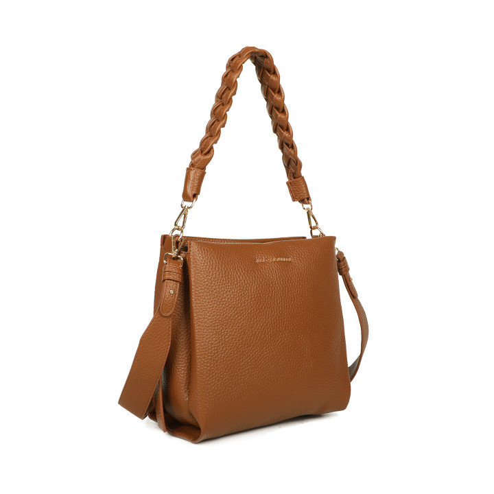 Borsa a spalla con intreccio