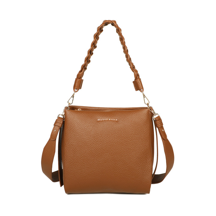 Borsa a spalla con intreccio