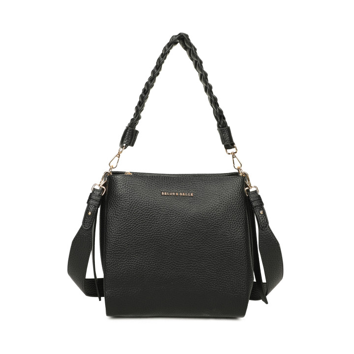 Bolso de hombro con trenzado