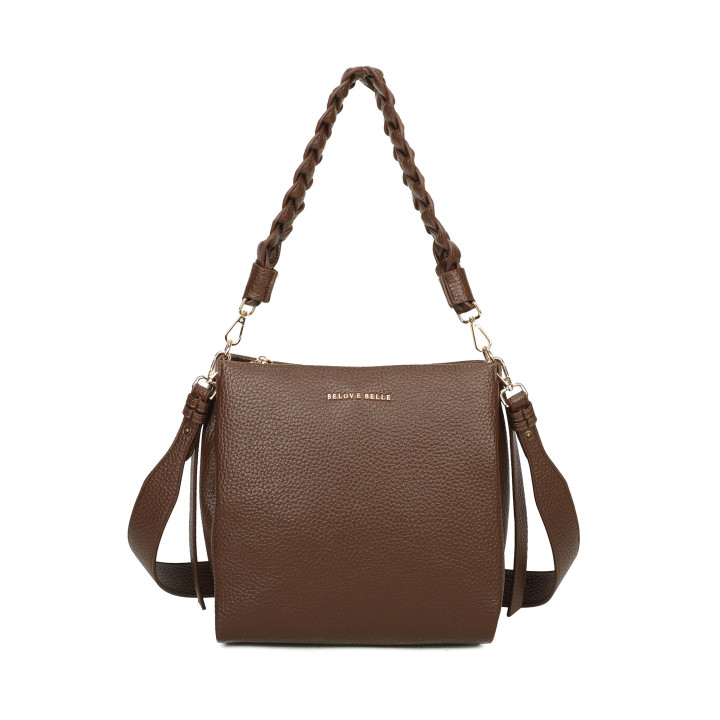Borsa a spalla con intreccio