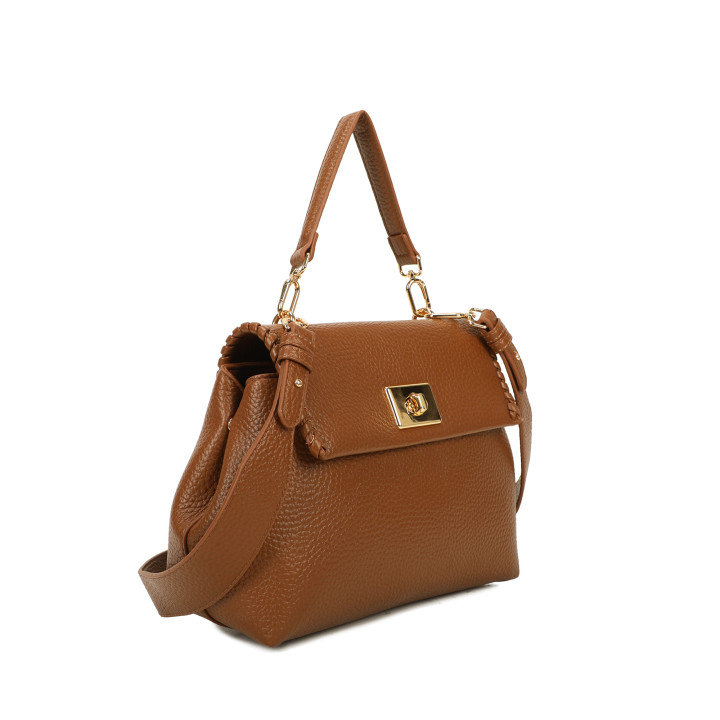 Shopper bag with braided detail