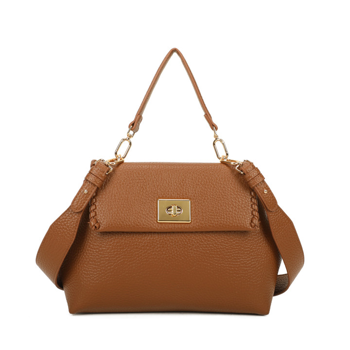 Shopper bag with braided detail