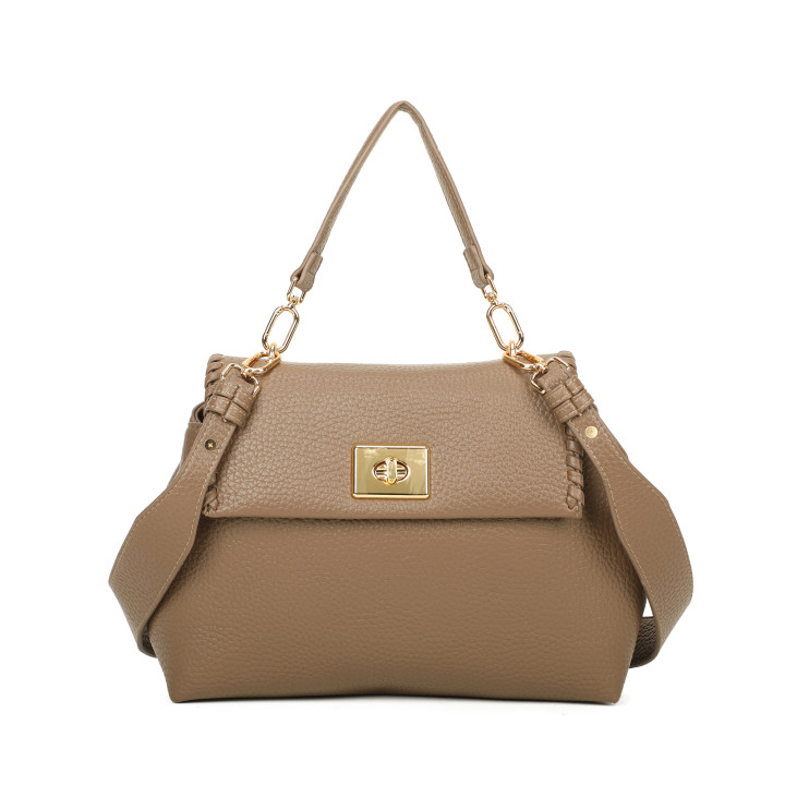 Shopper bag with braided detail