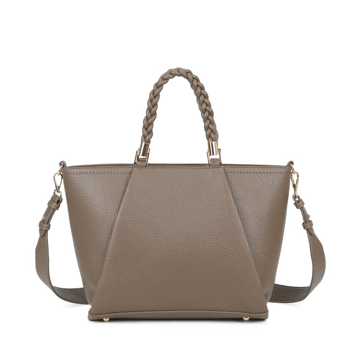 Borsa shopper manico intrecciato