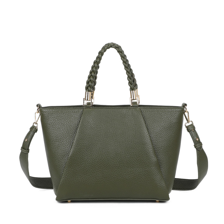 Borsa shopper manico intrecciato
