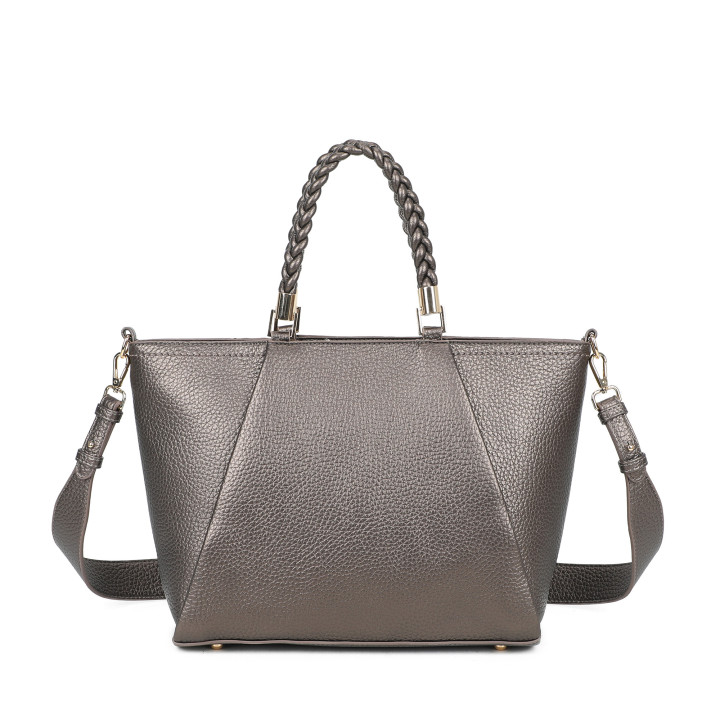Borsa shopper manico intrecciato