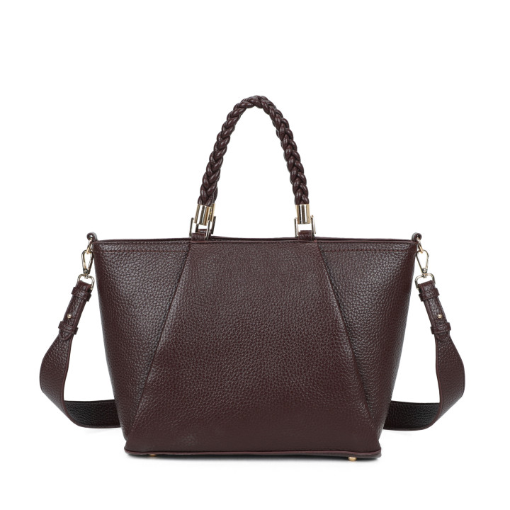 Borsa shopper manico intrecciato