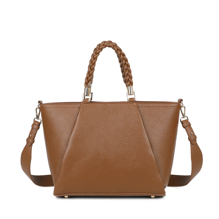 Borsa shopper manico intrecciato
