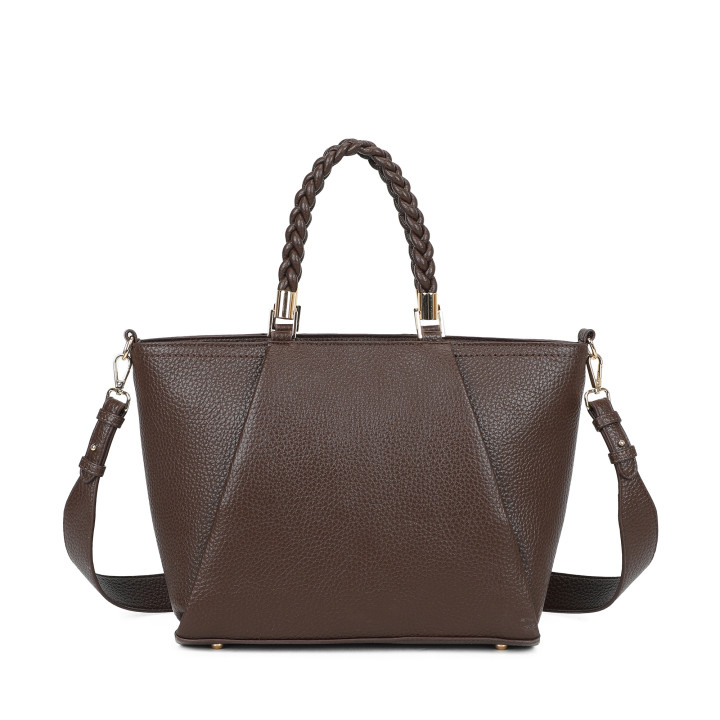 Borsa shopper manico intrecciato