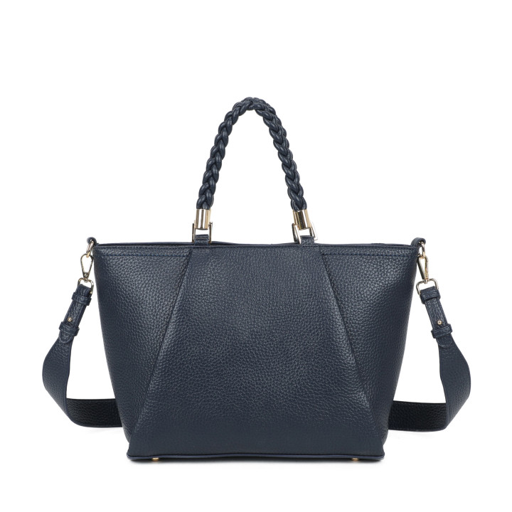 Borsa shopper manico intrecciato
