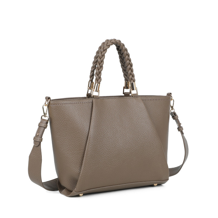 Borsa shopper manico intrecciato