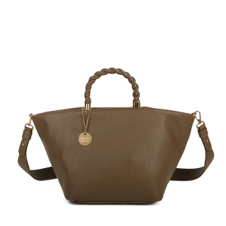 Bolso shopper asa trenzada