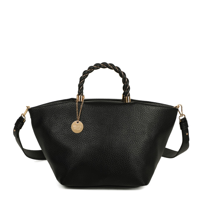 Borsa shopper manico intrecciato