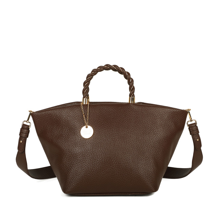 Borsa shopper manico intrecciato