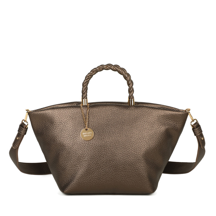 Borsa shopper manico intrecciato