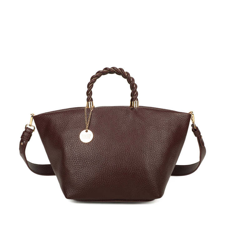 Borsa shopper manico intrecciato