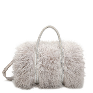 Shopper bag with fur