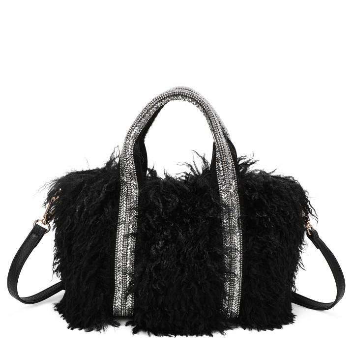 Shopper bag with fur