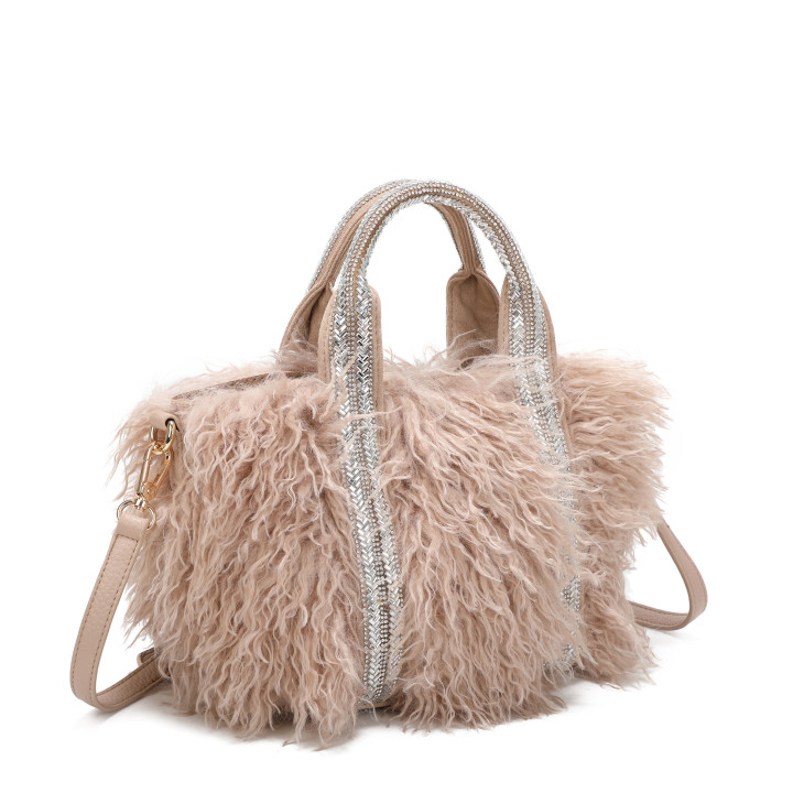 Shopper bag with fur