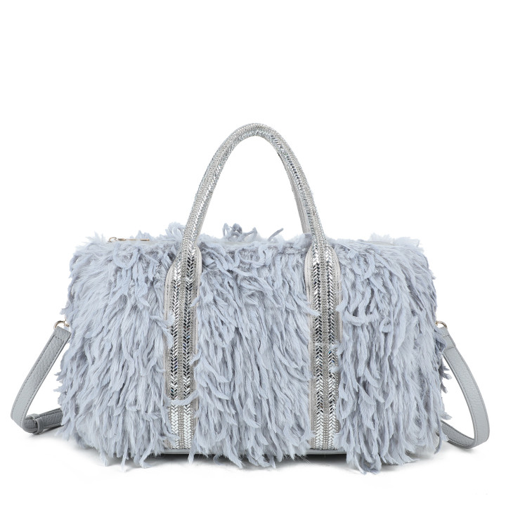 Shopper bag with fur