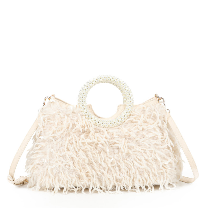 Borsa shopper con manico rotondo