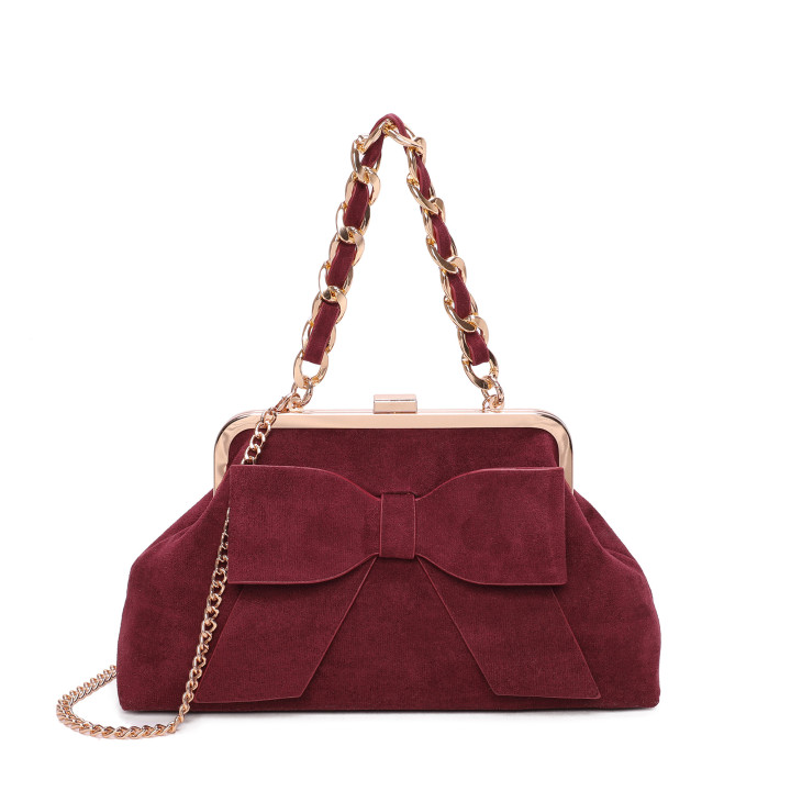 Bolso de hombro con lazo