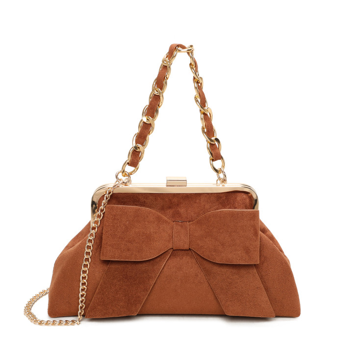 Bolso de hombro con lazo
