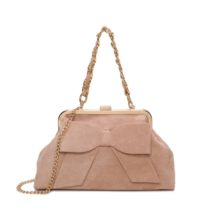 Bolso de hombro con lazo