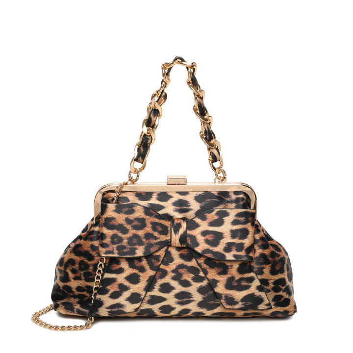 Bolso de hombro con lazo