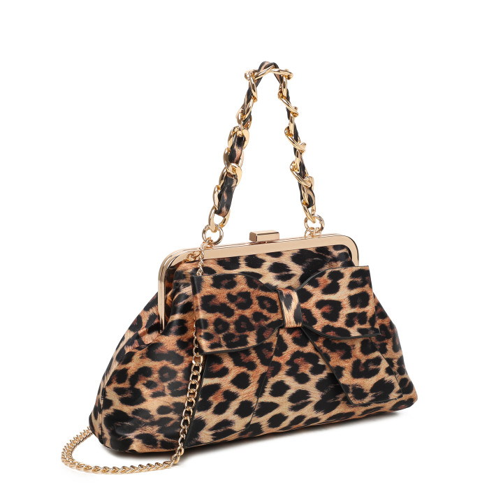 Bolso de hombro con lazo