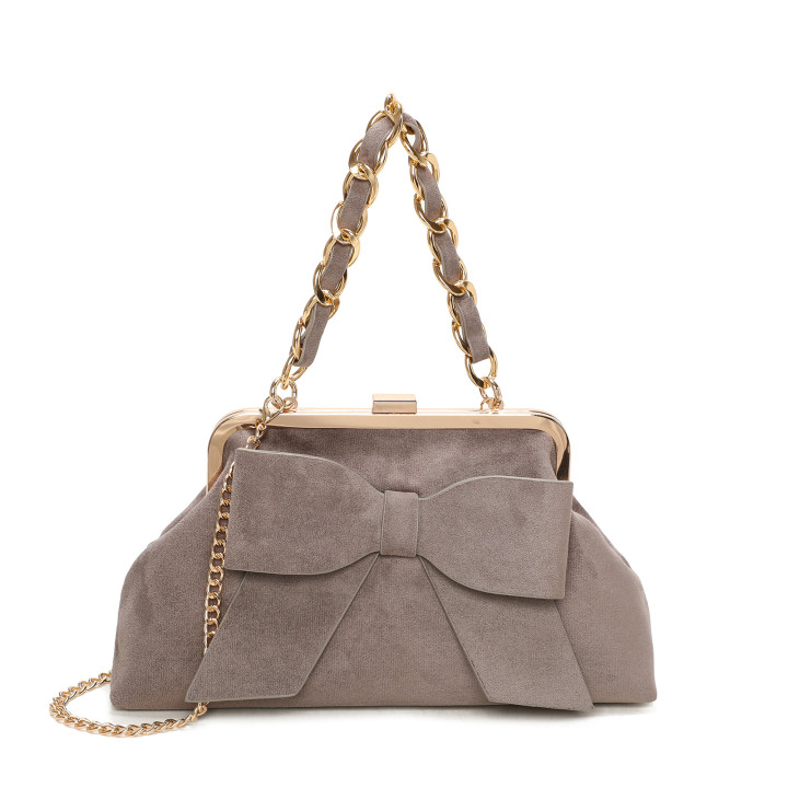 Bolso de hombro con lazo